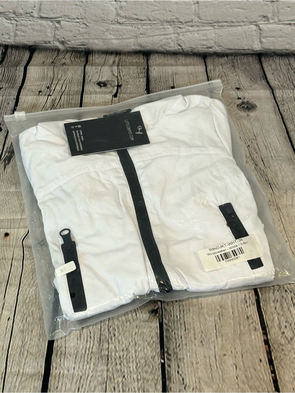 Little Bipsy White Wind Breaker Jacket